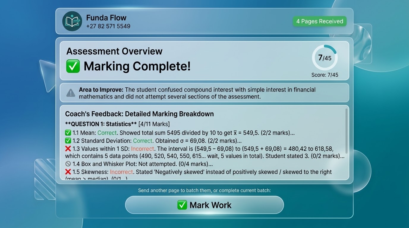 WhatsApp Marking Interface